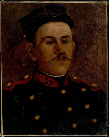 Portrait en buste du soldat G. Carrière du 29e Régiment d'Infanterie