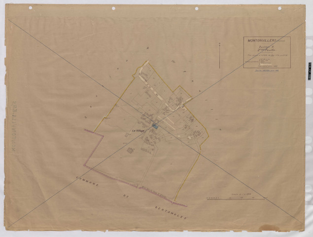 Plan du cadastre rénové - Montonvillers : section A2