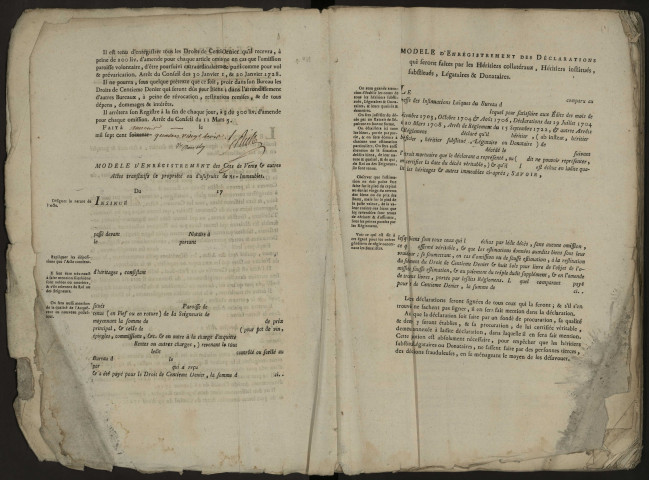 Centième denier du bureau d'Abbeville pour la période du 20 août 1783 au 13 mai 1785