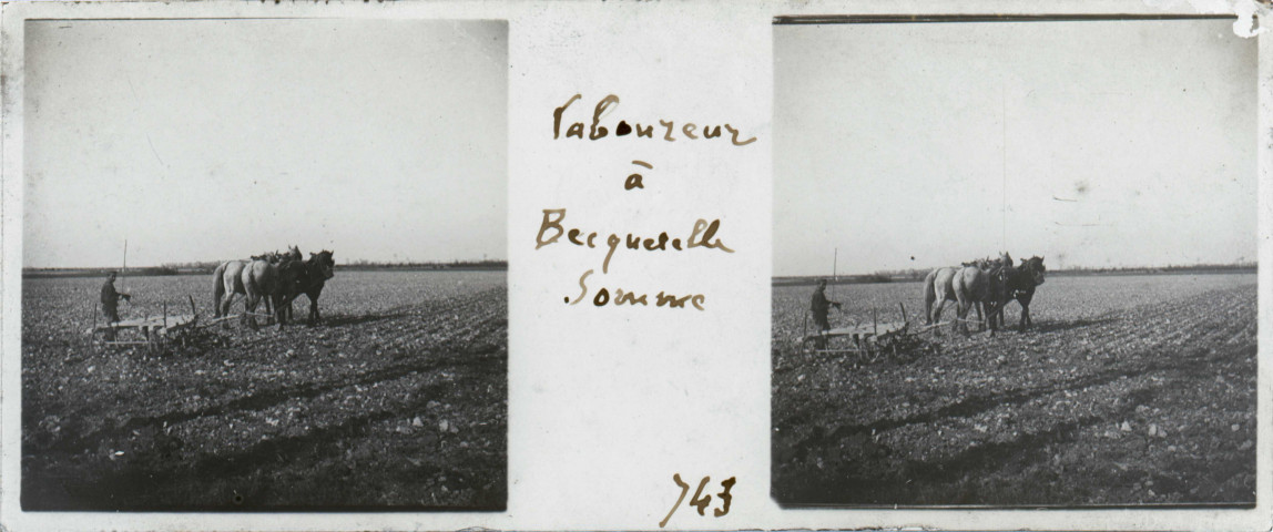 Laboureur à Becquerelle - Somme