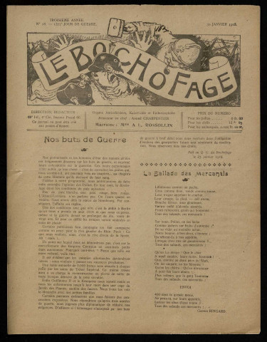 LE BOCHOFAGE. ORGANE ANTICAFARDEUX, KAISERICIDE ET EMBUSCOPHOBE