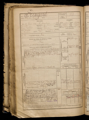 Ringard, Charly Arthur Hippolyte, né le 01 février 1869 à Vironchaux (Somme), classe 1889, matricule n° 978, Bureau de recrutement d'Abbeville