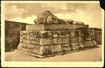 Carte postale intitulée "Fleury-devant-Douaumont. Le monument de la Chapelle Saint-Fine, marquant le point extrême de l'avance allemande sur Verdun"