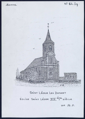 Saint-Léger-lès-Domart : église Saint-Léger - (Reproduction interdite sans autorisation - © Claude Piette)