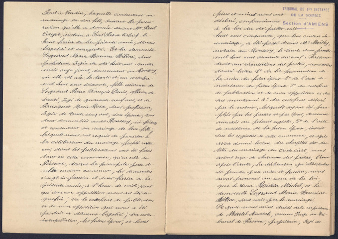 Ronssoy : mariages (1879)