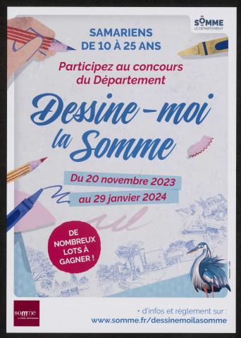 Affiche "Dessine-moi la Somme". Concours de dessin à destination des Samariens de 10 à 25 ans