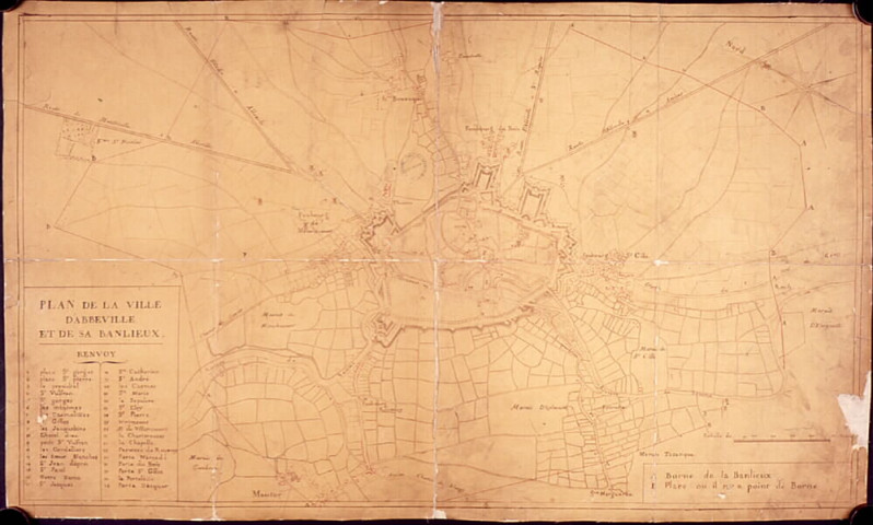 Plan de la ville d'Abbeville et de sa banlieux