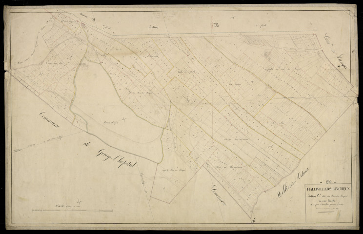 Plan du cadastre napoléonien - Hornoy-le-Bourg (Hallivillers-Lincheux) : Bois du Buquet (Le), C