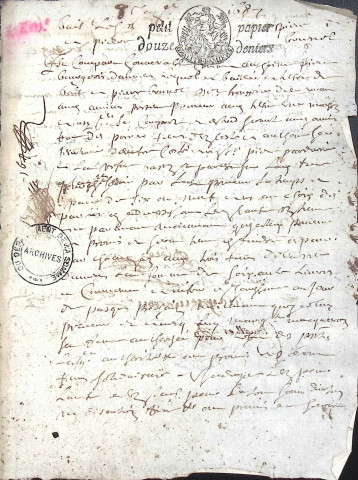 Etude de Me Pierre Trencart à Amiens (étude n°7). Minutes de l'année 1687