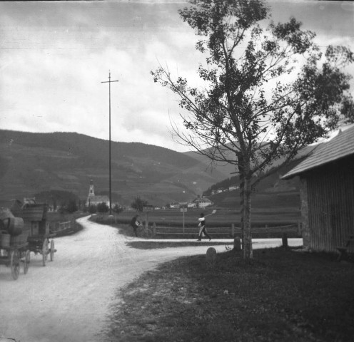 Vue sur un village en montagne