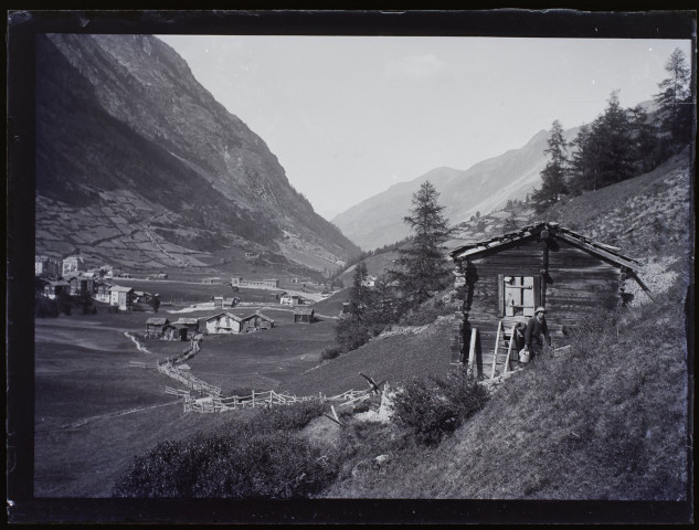 Zermatt vue d'ensemble dans la montagne - juillet 1903