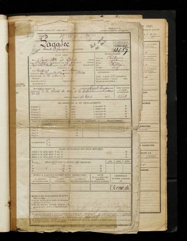 Lagadec, Emile Georges, né le 03 janvier 1896 à Paris 18e Arrondissement (Paris), classe 1916, matricule n° 1561, Bureau de recrutement d'Amiens