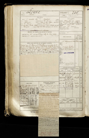 Levoir, André, né le 05 novembre 1896 à Gueschart (Somme), classe 1916, matricule n° 206, Bureau de recrutement d'Abbeville