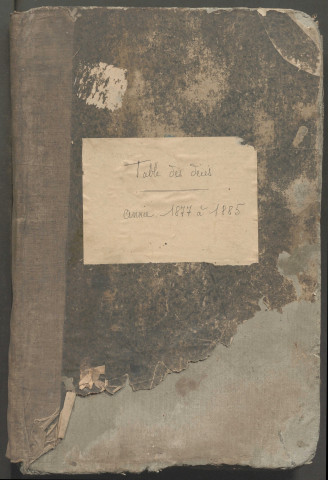 Table des successions et absences du bureau de Domart-en-Ponthieu