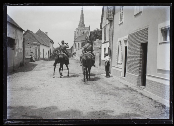 Manoeuvres du 11 juin 1904 - chasseurs à cheval à Bourdon