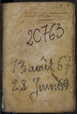 Contrôle des actes du bureau d'Andainville pour la période du 28 mai 1697 au 10 août 1719