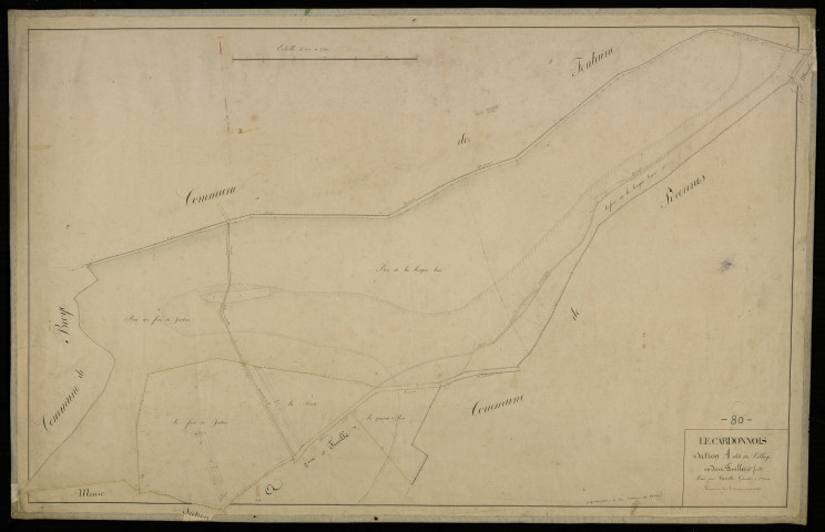 Plan du cadastre napoléonien - Cardonnois (Le) (Lecardonnois) : Village (le), A1