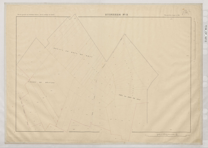 Plan du cadastre rénové - Esmery-Hallon : section F2
