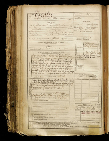 Testu, Alfred Daniel, né le 08 février 1881 à Abbeville (Somme), classe 1901, matricule n° 378, Bureau de recrutement d'Abbeville