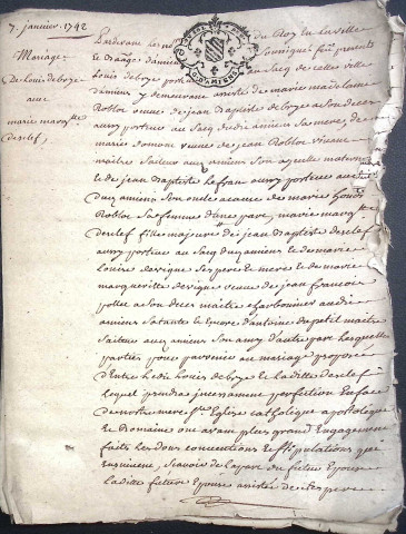 Etude de Me Firmin Magnier à Amiens (étude n°4). Minutes de l'année 1742