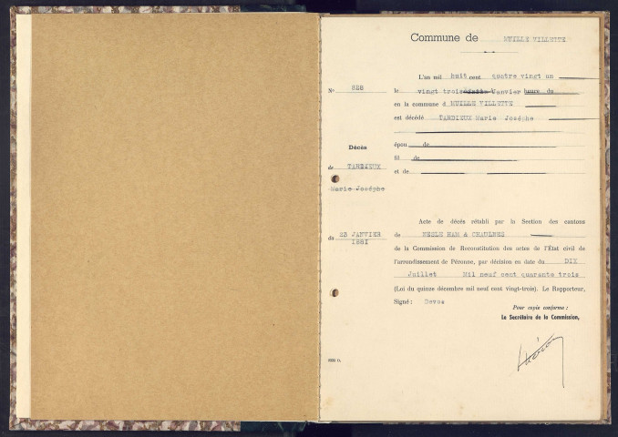 Muille-Villette (actes reconstitués - lacunes possibles) : décès (1881-1902)