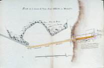 Plan de la descente de Veron, route d'Abbeville à Montreuil