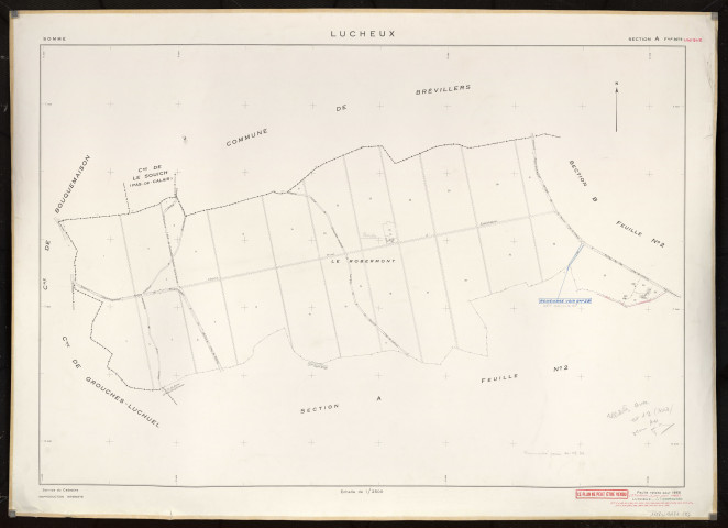 Plan du cadastre rénové - Lucheux : section A