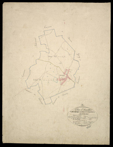 Plan du cadastre napoléonien - Franvillers : tableau d'assemblage