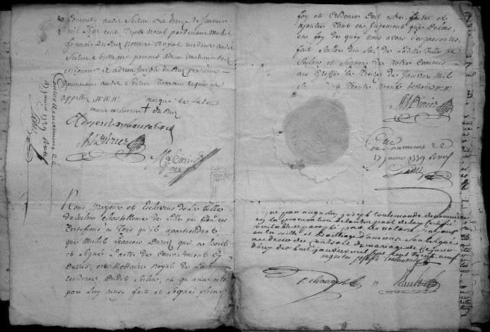 Etude de Me Grégoire Rault à Amiens (étude n°21). Minutes de l'année 1739