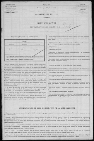 Recensement de la population : Sorel-en-Vimeu