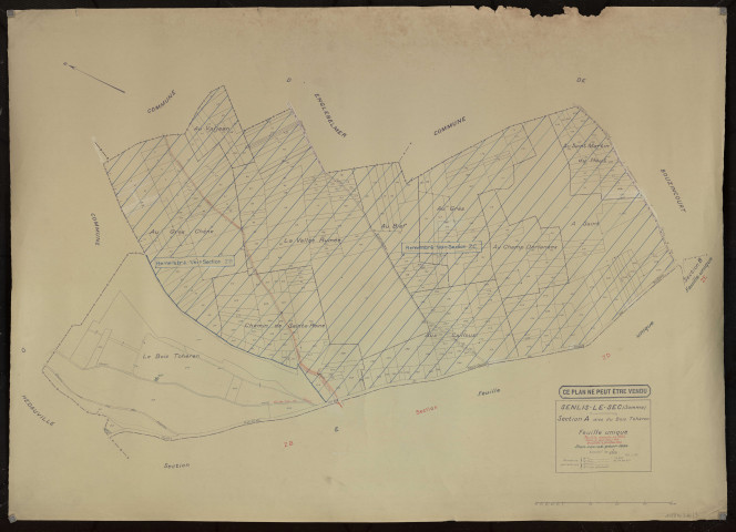 Plan du cadastre rénové - Senlis-le-Sec : section A