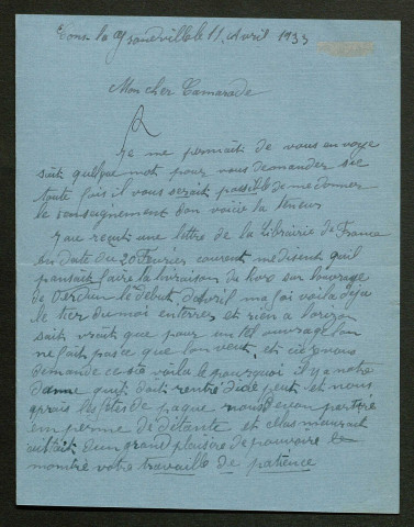 Témoignage de Minouflet, Léon (Fusillier mitrailleur) et correspondance avec Jacques Péricard