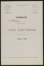 Liste électorale : Métigny