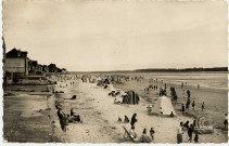 Le Crotoy (Somme). Vue générale de la plage vers Saint-Valery-sur-Somme