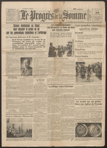 Le Progrès de la Somme, numéro 21348, 28 février 1938