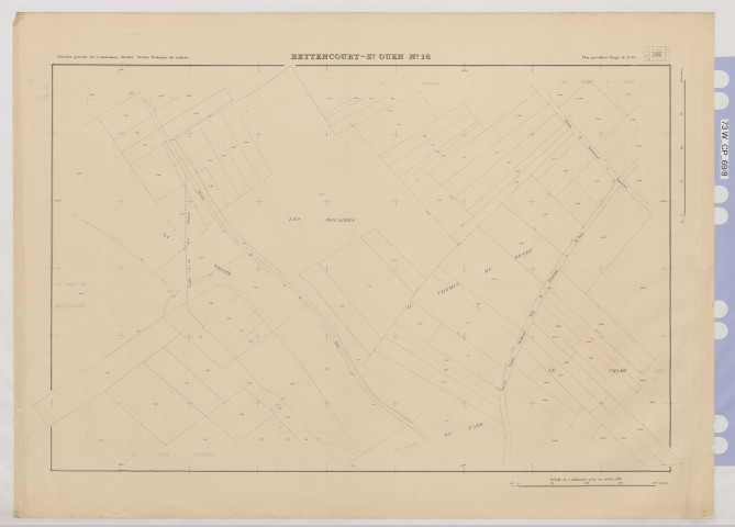 Plan du cadastre rénové - Bettencourt-Saint-Ouen : section 16