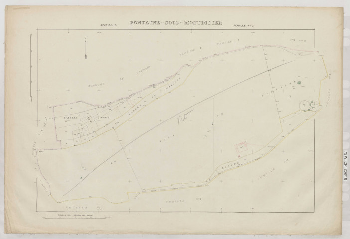 Plan du cadastre rénové - Fontaine-sous-Montdidier : section C2