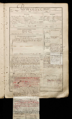 Parmentier, Elie Octave Origène, né le 28 novembre 1876 à Franleu (Somme), classe 1896, matricule n° 637, Bureau de recrutement d'Abbeville