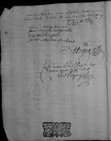 Etude de Me Antoine Debacq à Amiens (étude n°6). Minutes de l'année 1699