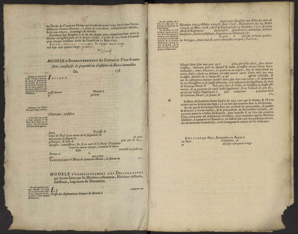 Centième denier du bureau d'Ailly-sur-Noye pour la période du 10 juin 1784 au 10 juillet 1786