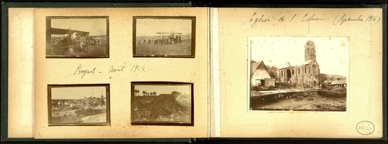Album photographique sur la Grande Guerre dans la Somme, l'Aisne et la Marne
