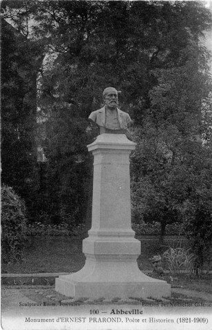 Abbeville. Monument d'Ernest Prarond, Poète et historien (1821-1909)