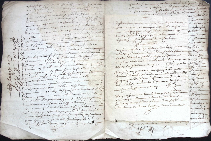 Etude de Me Nicolas Rouget à Amiens (étude n°5). Minutes de l'année 1709