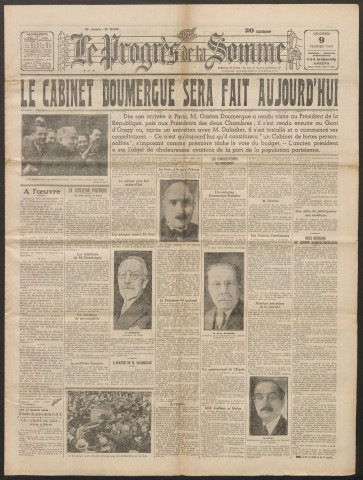 Le Progrès de la Somme, numéro 19888, 9 février 1934