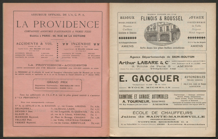 L'Automobile au Pays Picard. Revue mensuelle de l'Automobile-Club de Picardie et de l'Aisne, 221, février 1930