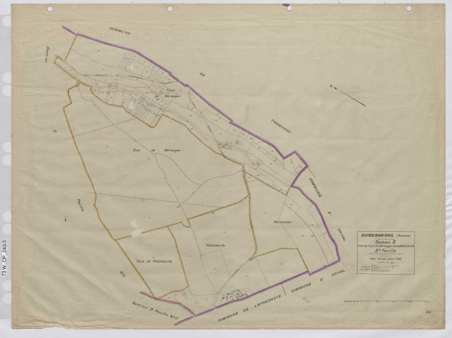 Plan du cadastre rénové - Guibermesnil : section C2