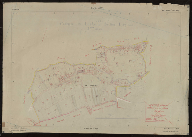 Plan du cadastre rénové - Lucheux : section I3