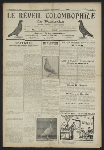 Le Réveil colombophile de Picardie, numéro 18