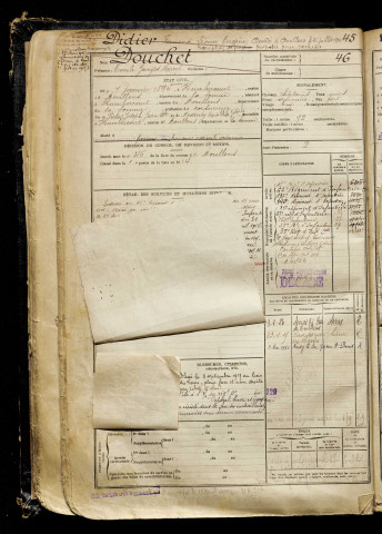 Didier, Fernand Léonce Eugène, classe 1914, matricule n° 45, Bureau de recrutement d'Abbeville