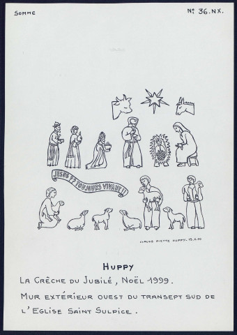 Huppy : la crèche du jubilé, Noël 1999 - (Reproduction interdite sans autorisation - © Claude Piette)